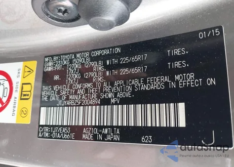 2015 Lexus Nx 200T z USA, uszkodzony, nr VIN JTJYARBZ5F2004894